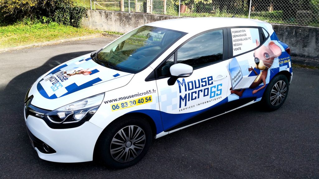 covering personnalisé voiture de société wipisign MicriMouse