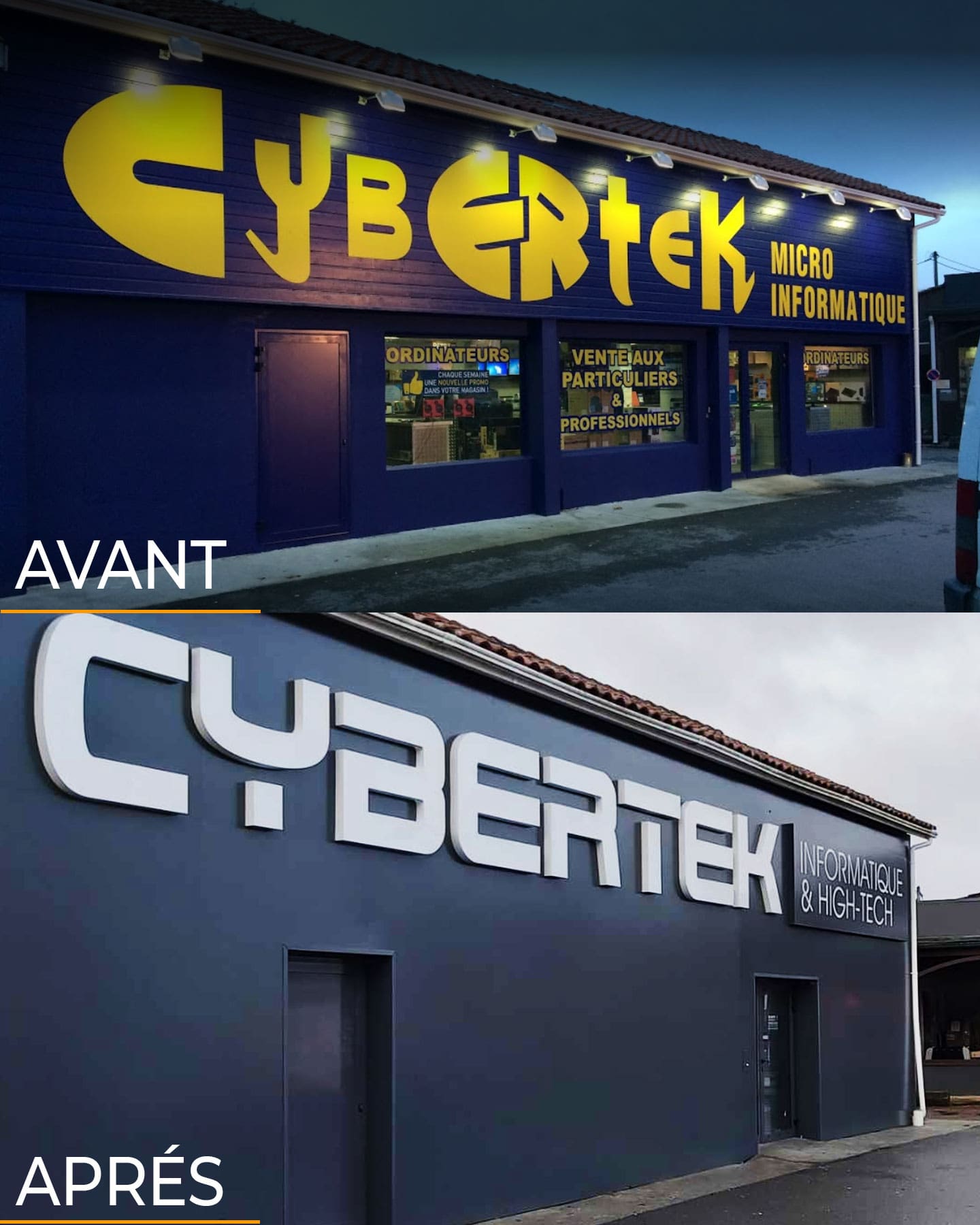 changement enseigne commerciale CYBERTECK